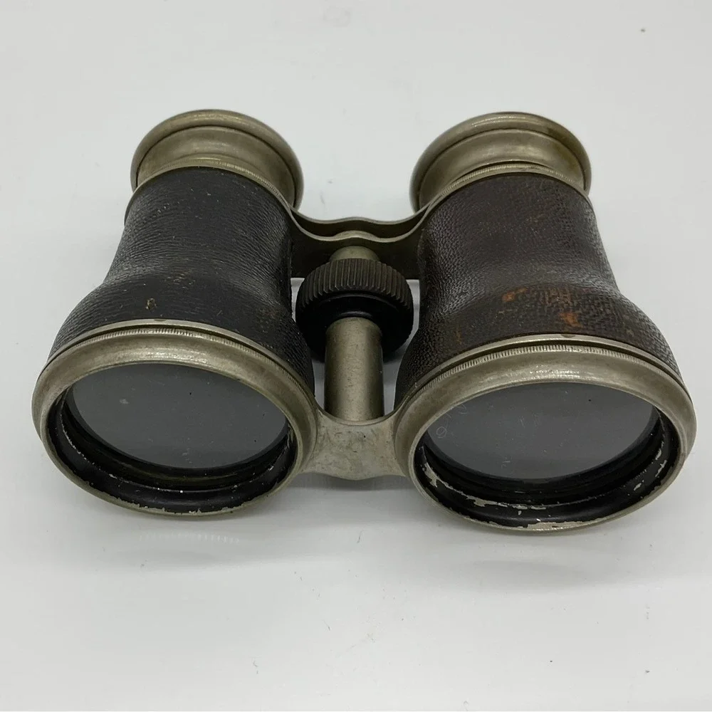 Vintage Le Jockey Club Paris Leather Opera Theatre Binoculars Made in France